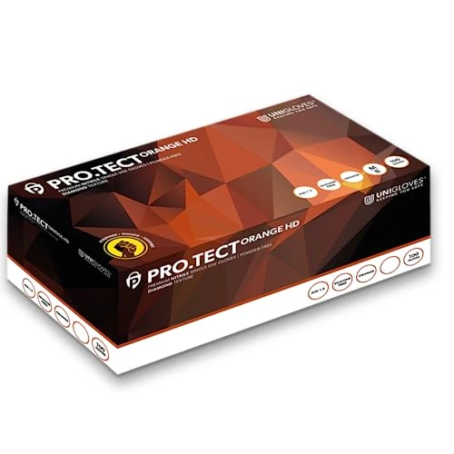 Oferta limitada: UNIGLOVES GA0053 Pro-Tect Guantes de nitrilo, mediano, naranja (paquete de 100) de 15.70 € a 15.70 € (ahorro 0.00%)