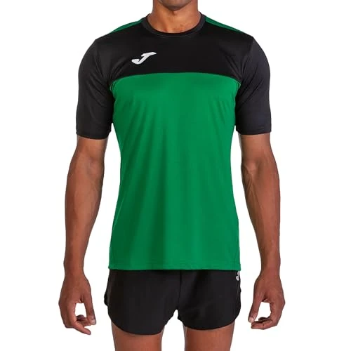 Joma Winner - Men's T-Shirt M/c, Mens, 100946.401.M, Green/Black, M