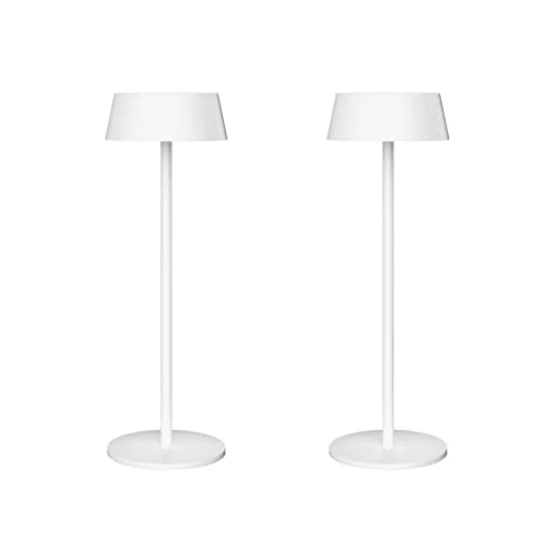 Beperkte aanbieding: K-Bright Dimbare led-bureaulamp, 2 stuks, oplaadbare warme lichtkleur, 3000 K, waterdicht, voor binnen en buiten, bureaulamp, designer laadstation, wit van 69.99 EUR naar 69.99 EUR (besparing 0%)