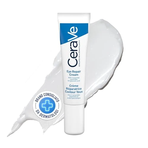Offre limitée : CeraVe - Crème Réparatrice Contour des Yeux - Réduit Poches & Cernes - Crème Yeux Hydratante 24 h - 3 Céramides, Acide Hyaluronique & Extraits de Plantes Marines - Tous Types de Peau - 14 ml de 14.87 EUR à 11.30 EUR (remise 24%)