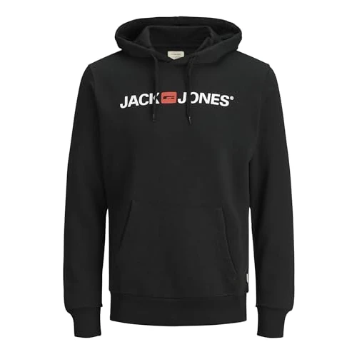 Limited-time offer: Jack & Jones Mens Corp Logo Hoody - Black - X Large from 30.00 £ to 20.00 £ (save 33%)