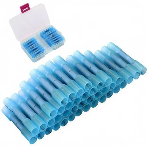 Offre limitée : Connecteurs thermorétractables, kit bornes à sertir CESFONJER, bornes connecteurs thermorétractables, connecteurs fils étanches, épissure à sertir, 40 bornes sans soudure pour fil 16-14 AWG (bleu) de 8.79 € à 8.79 € (0.00% de remise)