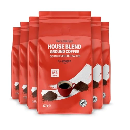 Offerta a tempo: by Amazon Caffè Macinato, Tostatura Media 1,36kg (6 Confezioni da 227g) - Certificato Rainforest Alliance - 29% da 22.69 € a 16.12 €