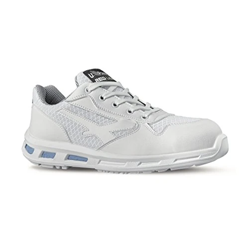 U-Power - Chaussures de sécurité basses hydrofuges et antidérapantes GLACE - Environnements humides - S2 SRC 46 Blanc