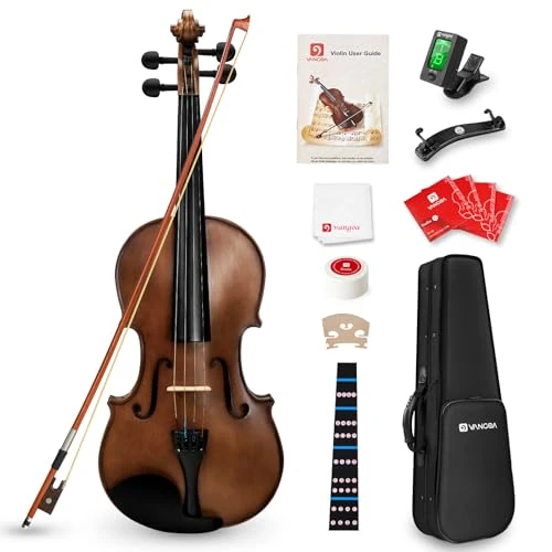 Oferta limitada: Vangoa 4/4 Violín de Concierto Tamaño Completo Violines Acústico con Funda de violín, Hombro, Colofonia y Cuerdas de violín para Principiantes, Adultos o Niños, Natural de 109.89 € a 109.89 € (ahorro 0.00%)