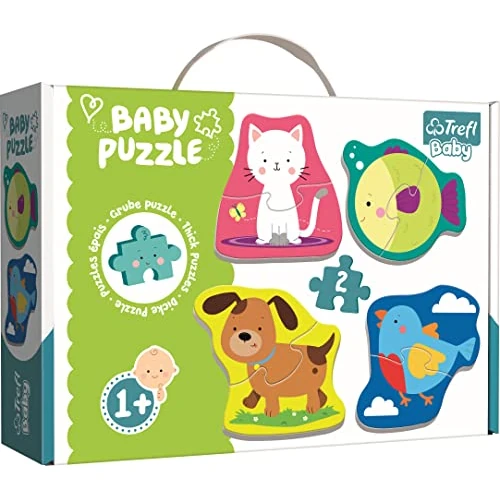 Trefl, Puzzle, Tierchen, 2 Teile, 4 Sets, Baby Classic, für Kinder ab 1 Jahr