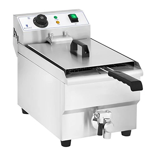 Offre limitée : Royal Catering Friteuse Électrique Friteuse Professionnelle RCEF 10EH-1 (3 000 W, 10 L, Thermostat, 60-200 °C, Robinet de vidange, Acier Inox) de 113.00 € à 113.00 € (0.00% de remise)