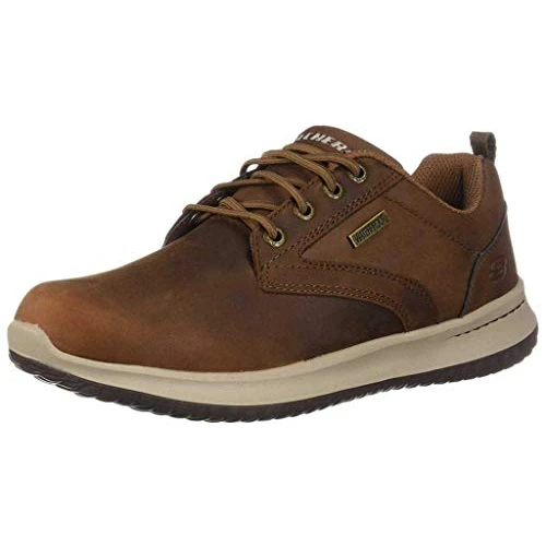 Skechers Delson Antigo, Scarpe Oxford Uomo, Marrone Brown Cdb, 47.5 EU