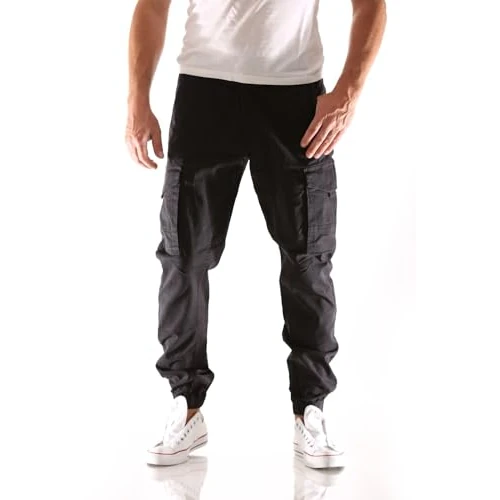 Tijdelijke aanbieding: Mann JACK & JONES Broek Cargo Jogger Pantalon PAUL FLAKE AKM 542 Twill Denim Elastische Taille van 59.99 EUR naar 38.63 EUR (korting 36%)