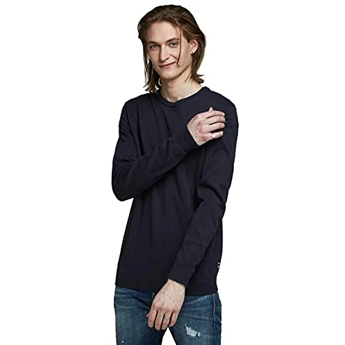 Oferta ograniczona: JACK & JONES Jjebasic Knit Crew Neck Noos Sweter Mężczyźni, Granatowy, M z 65.40 EUR na 65.40 EUR (znizka 0%)
