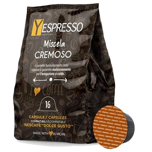 Offerta a tempo: 160 Capsule Compatibili con Dolce Gusto Nescafè Miscela Cremoso - 10 confezioni da 16 capsule - 17% da 35.90 € a 29.74 €