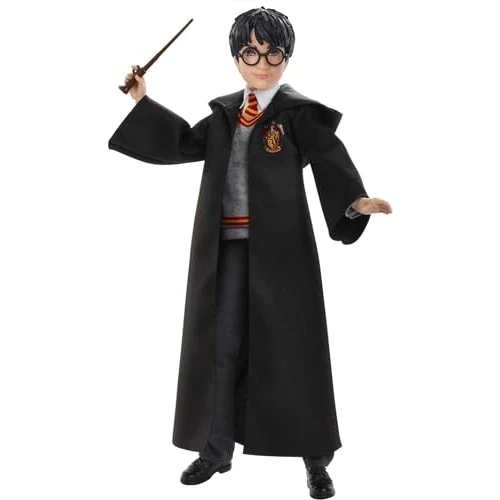 Offerta a tempo: Mattel Harry Potter - Harry Potter, personaggio da collezionare alto 25 cm, con uniforme di Hogwarts, morbido mantello di Grifondoro e bacchetta, giocattolo per bambini, 6+ anni, FYM50 - 35% da 24.99 € a 16.20 €