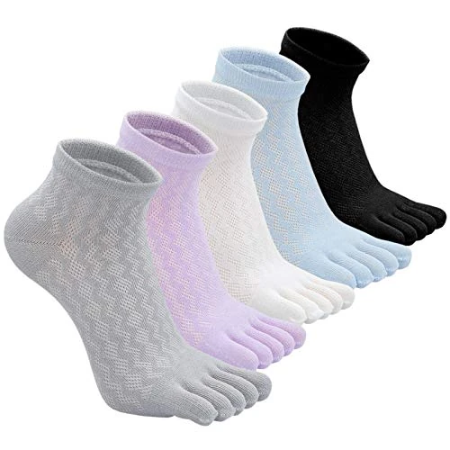 Offerta a tempo: PUTUO Donna Calzini con Dita Separate, Classici Calze Sportivi Dita in Cotone da Donna, Alta Qualità, 5 paia - 0.00% da 18.98 € a 18.98 €