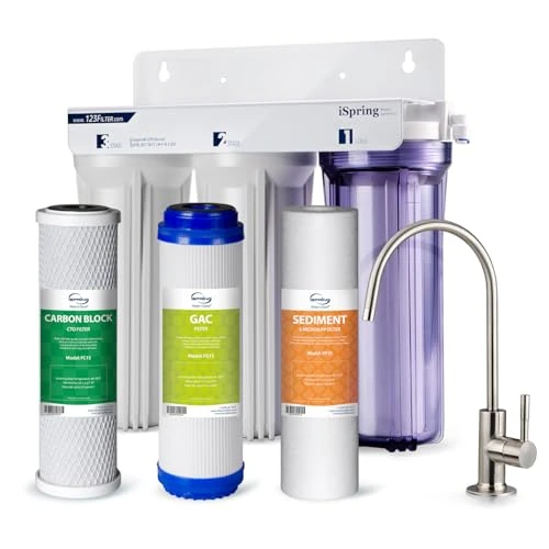 Tijdelijke aanbieding: iSpring US31 Classic 3-Stage Under Sink Water Filtration System for Drinking, Tankless, High Capacity, Sediment + GAC + Carbon van 164.64 € naar 164.64 € (0.00% korting)