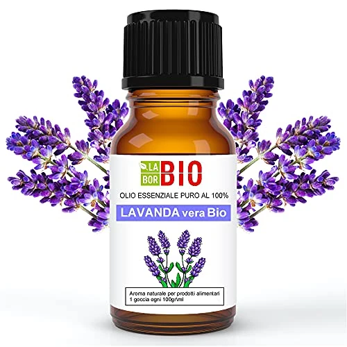 Lavender Oil Officinalis Organic Essential Oil 100% Pure 10 ml - Aromatherapy Cosmetics Therapeutic - Laboratory Organic