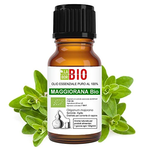 Offerta a tempo: Maggiorana Bio Olio essenziale 100% Puro 5 ml - Uso interno Terapeutico Alimentare Diffusori Aromaterapia Cosmetica Cucina - Laborbio - 0.00% da 14.50 € a 14.50 €