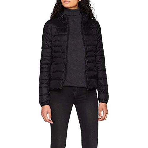 Tijdelijke aanbieding: ONLY Onltahoe jack met capuchon voor dames OTW Noos, zwart (zwart/zwart), L van 49.68 EUR naar 26.33 EUR (korting 47%)