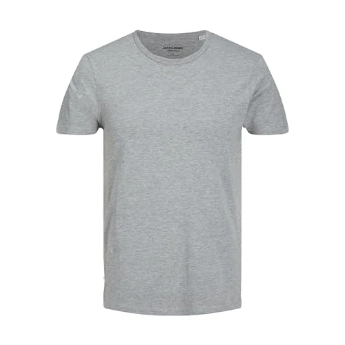 Oferta limitada: Jack & Jones Jjebasic O-neck Tee S/S Noos Camiseta, Hombre, Light Grey Melange, XS de 17.99 € a 12.49 € (ahorro 31%)