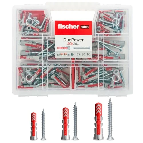 Fischer 544546 Duopower Universal Dowels Kit with Screw, ‎Transparent