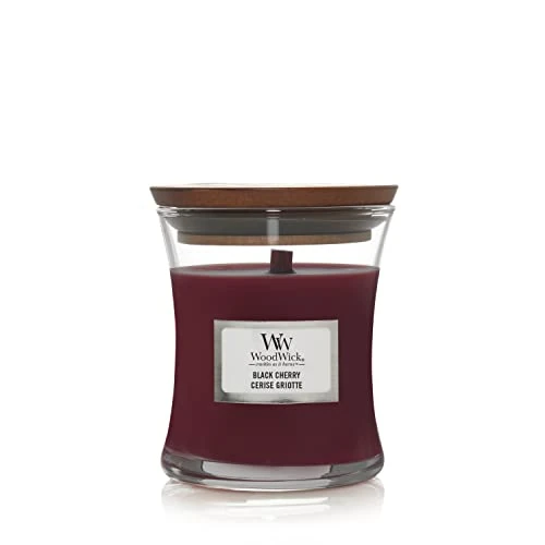 Offerta a tempo: WoodWick Candela profumata Hourglass media con stoppino crepitante | Black Cherry | Durata della fragranza: fino a 60 ore - 40% da 27.90 € a 16.74 €