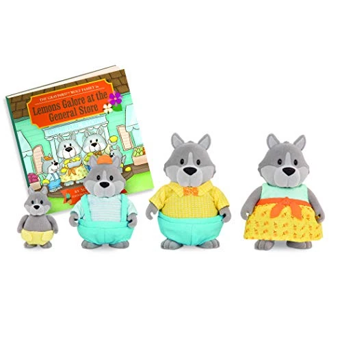 Oferta limitada: Li’l Woodzeez Familia de Lobos GrayPaws con Libro de Cuentos, Familia Wolf | Set de 5 con 4 figuras GrayPaws y 1 libro de cuentos; cabezas, brazos y piernas articulados, Familia Wolf; 3 años y + de 12.99 € a 12.99 € (ahorro 0.00%)