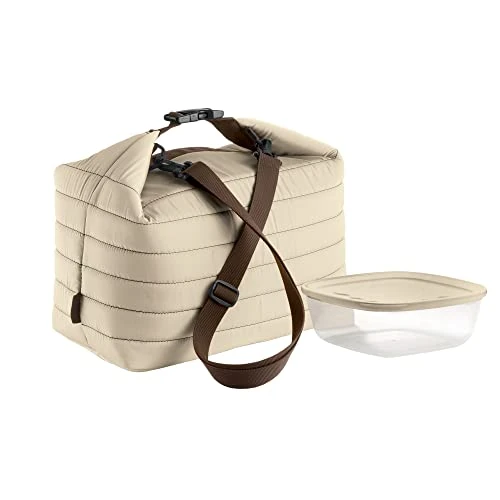 Zeitlich begrenztes Angebot: Guzzini - On The Go, Große Thermotasche M/Frischhaltedose Handy - Lehm, (Bag) 30 x 18 x h30 cm; (Container) 19,6 x 19,6 x h7 cm | 1400 cc - 03290379 von 28.00 € auf 28.00 € (0.00% Rabatt)