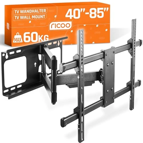 Limited offer: RICOO S4764 TV Bracket Tilt Swivel Approx 37-65 Inch for LED LCD OLED Curved and Flatscreens Wall Mount Universal for VESA 300x200-600x400 from 54.99 EUR to 38.49 EUR (save 30%)