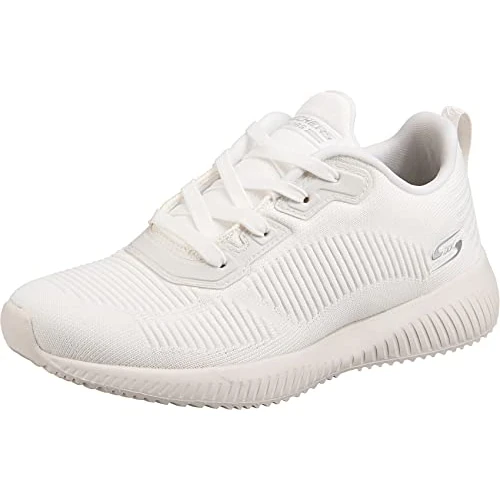 Zeitlich begrenztes Angebot: Skechers Damen Bobs Squad Tough Talk Sneaker, White Engineered Knit, 38 EU von 64.95 € auf 40.83 € (37% Rabatt)