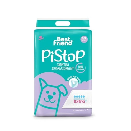 Zeitlich begrenztes Angebot: Best Friend PìStoP Extra+ Einwegunterlagen. Extra maximale Saugfähigkeit. Hygienematten für Hunde 60x90cm. Packung 30 Stück Einweg Reißfest und geruchshemmend. Kleine, mittlere und große Hunde von 15.85 € auf 15.85 € (0.0% Rab