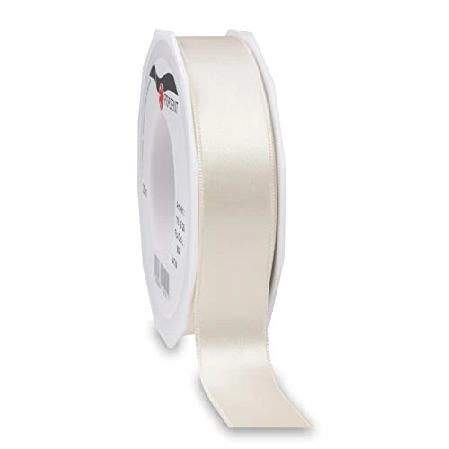 Zeitlich begrenztes Angebot: PRÄSENT C.E. Pattberg Satin Elfenbein, 25 m Satinband zum Einpacken von Geschenken, 25 mm Breite, Geschenkband zum Dekorieren & Basteln, Dekoband, Anlass von 10.70 € auf 10.70 € (0.00% Rabatt)