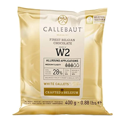 Chocolate blanco en gotas Callebaut 28% bolsa de 400 gramos