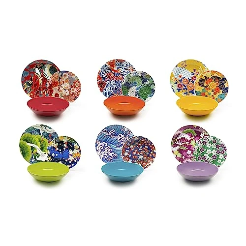Oferta limitada: Excelsa Kimono - Vajilla de porcelana y cerámica (18 piezas), multicolor de 109.95 EUR a 109.95 EUR (ahorro 0%)