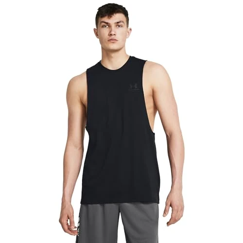 Limited-time offer: Under Armour Men's Sportstyle Left Chest Cut-Off T-Shirt, 001 Black, LG from $28.00 to $19.60 (save 30%)