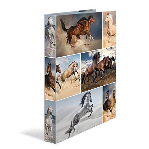 Offerta a tempo: HERMA Raccoglitore ad anelli A4 Animali motivo di cavalli, dorso di 35 mm, Cartelle ad anelli in cartone per bambini - 0.00% da 9.94 € a 9.94 €
