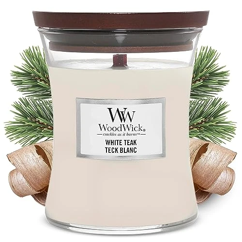 Offerta a tempo: WoodWick | Candela Media | White Teak | Ottimo regalo per donne - 17% da 27.90 € a 23.19 €
