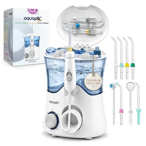 Offerta a tempo: Aquapik PRO Idropulsore Dentale 8 Testine 10 Livelli Pressione Anti Placca - 29% da 54.99 € a 38.86 €