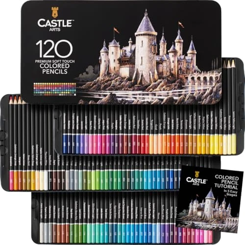Offerta a tempo: Castle Art Supplies Set di 120 Matite Colorate per Adulti e Professionisti - 6% da 44.99 € a 42.49 €