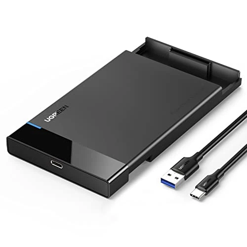 Limited-time offer: UGREEN 2.5 Inch Hard Drive Enclosure, USB C SSD Caddy Tool Free SATA 6Gbps Type C Hard Disk Case UASP External HDD Enclosure Compatible with 2.5 SATA SSD HDD Kingston Crucial WD Blue EVO 870 PS4 Xbox from 17.99 £ to 17.99 £ (save 0.00%