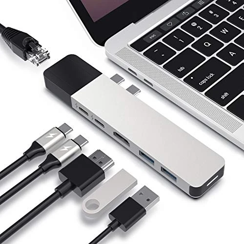 Oferta limitada: Hyper Drive USB C Hub, Net 6 en 2 para MacBook Pro Air, dongle USB-C multipuerto con Gigabit Ethernet, 40 Gbps/100 W PD, 5 Gbps/60 W PD, 4 K 30 Hz HDMI de 19.35 € a 19.35 € (ahorro 0.00%)
