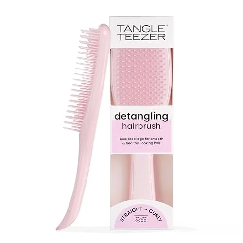 Tangle Teezer Ultimate Detangler Hairbrush - For Wet & Dry Hair - Detangling Brush for All Hair Types - Two-Tiered Teeth Reduce Breakage & Eliminate Knots - Millennial Pink