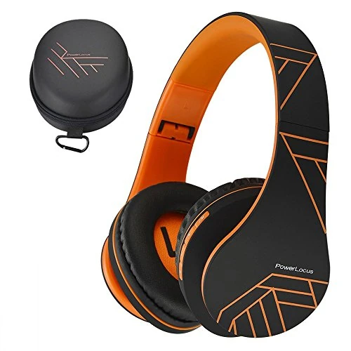 Limited offer: PowerLocus Bluetooth Over-Ear Headphones, Wireless Stereo Foldable Headphones Wireless and Wired Headsets with Built-in Mic, Micro SD/TF, FM for iPhone/Samsung/iPad/PC (Black/Orange) from 34.16 EUR to 26.99 EUR (save 21%)