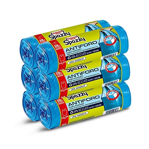 Oferta ograniczona: Domopak Spazzy Worki do przechowywania przed dziurkami z uchwytami - Domowe 28 l - 120 sztuk z 59.15 EUR na 59.15 EUR (znizka 0%)