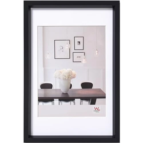 Offerta a tempo: walther design nera 13 x 18 cm con passe-partout, cornice in plastica Steel Style ES318B - 44% da 13.32 € a 7.49 €