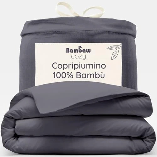 Begrenztes Angebot: Bambaw Bambus Bettbezug 135x200 cm, 100% Bambusfasern, Anti Allergie Bettwäsche, Bettbezug Sommer, Bettwäsche kühlend 135x200 cm, Deckenbezug Bambus, atmungsaktiv und nachhaltig (Anthrazit) von 43.61 EUR auf 43.61 EUR (Rabatt 0%)