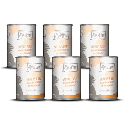 Oferta limitada: MjAMjAM - comida húmeda premium para gatos - jugoso pollo con deliciosas zanahorias, pack de 6 (6 x 400 g), sin cereales con extra de carne de 22.99 € a 22.99 € (ahorro 0.00%)