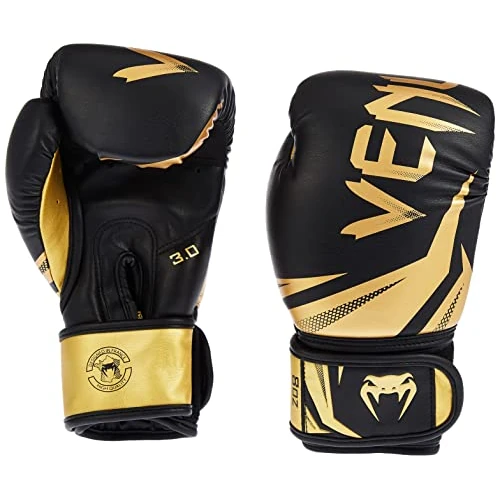 Offerta a tempo: Venum Challenger 3.0, Guantoni da Boxe Unisex – Adulto, Black/Gold, 12 Oz - 40% da 54.99 € a 32.99 €