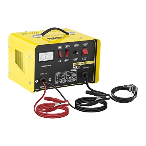 Offerta a tempo: MSW S-CHARGER-50A Avviatore di Emergenza per Auto Caricabatterie Mantenitore di Carica (12/24V, A 20-300 Ah, 230 V, 1,7 kW,Display analogico, per batterie al Piombo Acido, Grigio) - 7% da 81.00 € a 75.00 €
