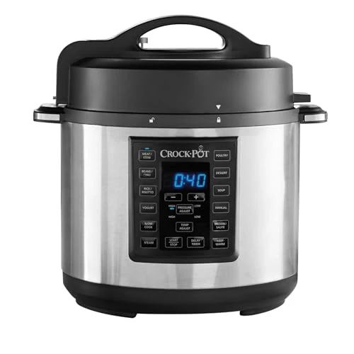 Crock-Pot Slow CSC051 x 12 in 1 Multi Cooker – The Original From The USA Programmable Electric Pressure Cooker/Steamer/Rice Cooker/Chocolate Ngarer 5.6 Litre 1000 W Stainless Steel