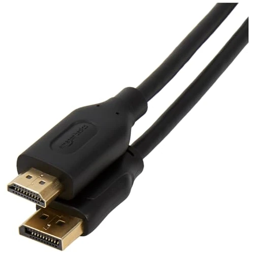 Amazon Basics DisplayPort naar HDMI-beeldschermkabel, unidirectioneel, 4k@30Hz, 1920 x 1200, 1080p, vergulde stekkers, 1,83 m, zwart, set van 10