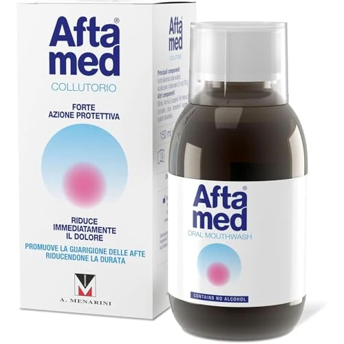 Offerta a tempo: Aftamed Collutorio Liquido indicato per Afte, Stomatiti Aftose, Lesioni del cavo orale - Flacone da 150ml - 14% da 10.90 € a 9.33 €